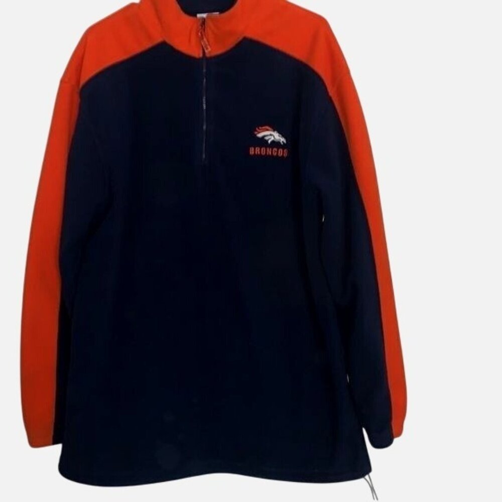 NFL Team Apparel Denver Broncos Pullover Fleece Size XL